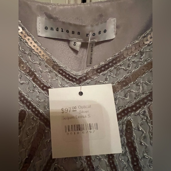 NWT endless rose silver sequin dress - Picture 6 of 6